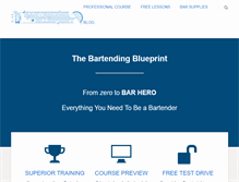 Tablet Screenshot of bartendingblueprint.com